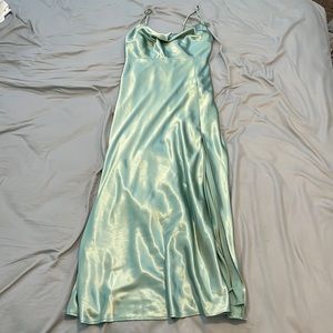 Worn once, Birdy Grey bridesmaids dress, sage green satin